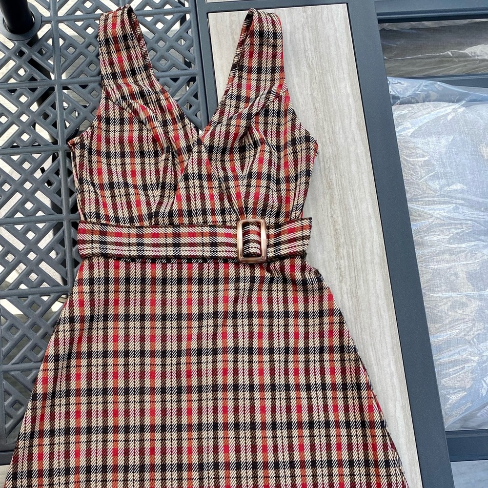 B Darlin Junior plaid Jumper Dress 👗